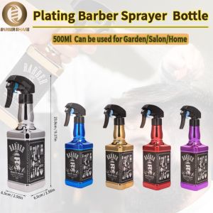 Salon 500ML Hairdressing Spray Bottle Plating Barber Haircut Styling Empty Continuous Atomizer Barber Accessories Water Sprayer