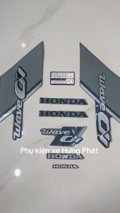 Bộ tem decal dán xe máy honda wave a 2025 wave anpha wave alpha màu xi măng zin thái siêu đẹp