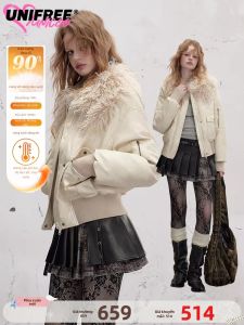 Unifree | American Vintage Fur Collar Thick Short Down Jacket