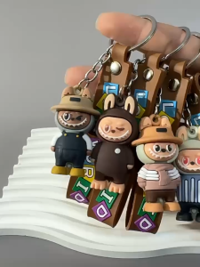 Keychain Kicing Labubu Gantungan Beg Kunci Kicen Pendant PVC Silicone Lanyard Door Gift Kid 158 可爱挂件鎖匙圈钥匙扣