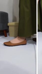 Hellona Kirey Flatshoes Wanita Cantik Simpel Nyaman Sol Karet