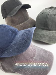 K-style Retro Worn Looking Washed-out Denim Baseball Cap Trendy Men and Women Street All-Match Light Board Curved Brim Hip Hop Peaked Cap
