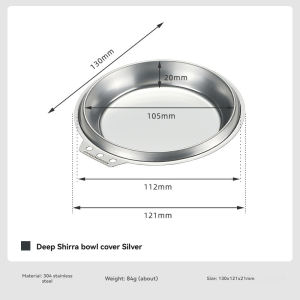 New BKS-SD/S-SD Portable Stainless Steel Lid Black & Silver Multi-functional Polished Metal for Camping Bowl Cups Steamers