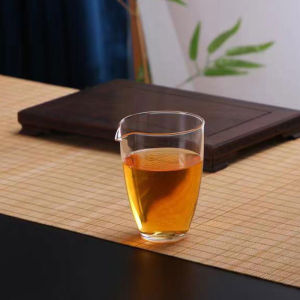 หนาขึ้น ทนความร้อนแฮนด์เมดขนาดใหญ่ โปร่งแสง แก้วสาธารณะถ้วยชาแบ่งถ้วยชุดน้ําชาสไตล์ญี่ปุ่นอุปกรณ์ต้มชา
