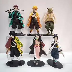 Bandai | New Demon Slayer Anime Figure Kamado Tanjiro Zenitsu Desktop Ornament Gift