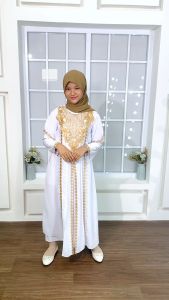 Abiyyuco TA9027A | Gamis Abaya Turkey Anak Perempuan  Turki Remaja Hitam Turky Warna dan Putih Mewah Elegan