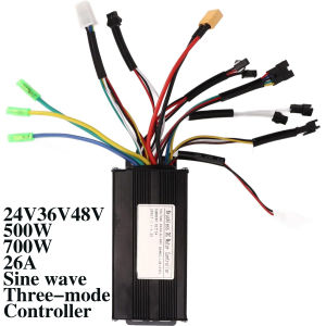 24V 36V 48V 500W 700W E-Bicycle Controller 26A Sine Wave Square Wave No Hall Controller for Lithium battery Electric Scooter
