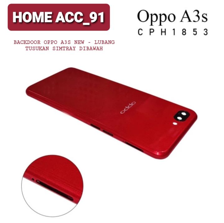 Backdoor Backcover Hp Oppo A3S New ( Lubang Tusukan Jarum Dibawah ...