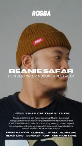 Peci BEANIE SAFAR ROGBA Kupluk Outdoor Pecicap Sholat Pria Cowok ROSAL