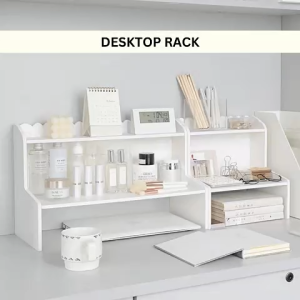 Ready Stock Desktop Rack Jewellery Organizer Cosmetic Storage Makeup Skincare Bedroom Dressing Table Stationery Pen Office Desk Monitor Shelf  Drawer Detachable Multi Compartment Hostel Student Study Kecil Rak Bertingkat Meja Belejar Pejabat