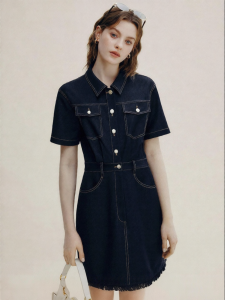 FAMANXUAN | Đầm Nữ Phong Cách Retro Giống Jeans