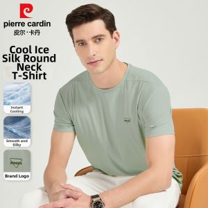 Pierre Cardin | Draped Smooth Short Sleeve T-Shirt Crew Neck
