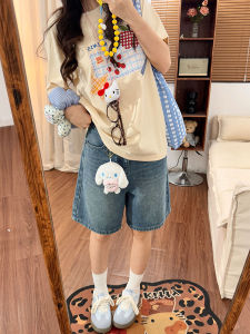 QIANCHANGNAAI | High Waist Slimming Jeans Shorts 5/8 Length