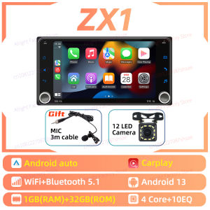Android Car Radio for Toyota Avensis Verso 2001-2005: 7" Screen Stereo 2 Din Head Unit with Wireless CarPlay & GPS Navigation