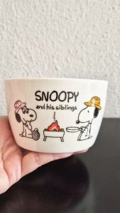 2024 Peanuts Snoopy & his siblings having camping fun ceramic bowl