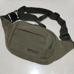 waistbag tas pinggang slempang kanvas import harga promo