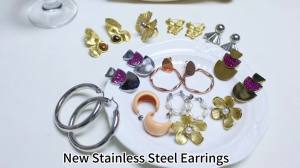 Ladies Stainless Steel Butterfly Earrings Waterproof Fade Resistant Hypoallergenic Lightweight Fashionable Jewelry Accessory