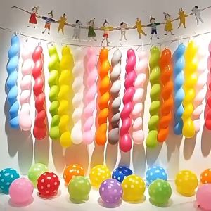 ลูกโป่งเกลียว (Set 30/50 ใบ)  สำหรับตกแต่งงานปาร์ตี้ งานวันเกิด ลูกโป่งเกลียวสีสันสดใสและสีพาสเทล