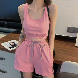 Fashionable Short Yoga Running Set Women's 2023 New Style Casual Sporty Two-Piece Suit