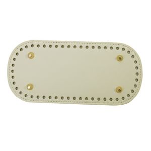 Diy Handmade Crochet Oval Round Bottom Base For Knitted Bags Pu Leather Accessories Solid Color Bag Making Supplies