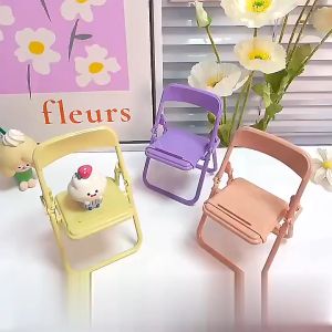 Stand Holder Hp Model Bangku Lipat: Dudukan Hp Macaron Kuat Kokoh Unik Lucu Pajangan Dekorasi