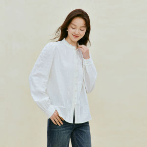 INMAN | French Lace Collar Embroidered Long Sleeve Shirt