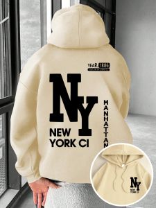 New Mens Autumn Fashion Letter Printed Soft and Comfortable Hoodie Outdoor Street Style Clothing