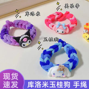 Handmade DIY Sanrio Hello Kitty Hair Ties Bracelets for Boyfriend Best Friend Womens Hair Bands Korean Style Fashion Accessories