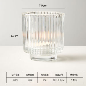 Creative Candlestick Decoration Scandinavian Romantic Household Dining Table Glass Candle Hotel Sample Room Decoration DIY Aromatherapy Cup