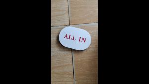 Nút ALL IN Pokerstars Chuyên Nghiệp Cao Cấp kiểu oval acrylic 2 mặt