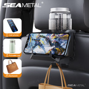 SEAMETAL Car Seat Headrest Cup Holder Hook Auto Seat Back Hanging Hook Phone Holder Multi-functional Drink Holder Storage Hanger