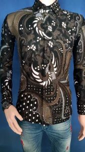 KEMEJA BATIK PRIA LENGANG PANJANG TERBARU MOTIF LEMAH TELES