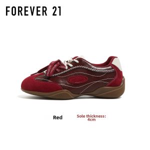 Forever 21 | Leather Red Chunky Training Shoes