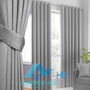 Gorden blackout polos biru muda hordeng jendela dan pintu kamar tirai minimalis sekat ruangan