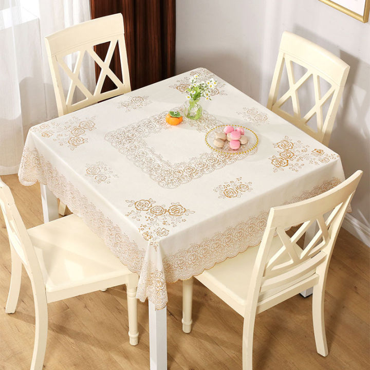 Square Tablecloth Waterproof Oil Proof Disposable Square PVC Plastic 