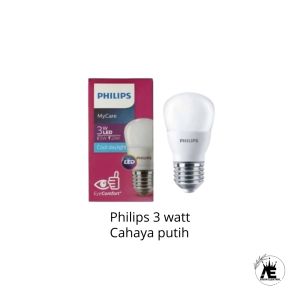 Lampu led philips mycare 3watt blub