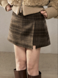 YIKEXIAOYEMEI | Chân Váy Bodycon Plaid Độc Đáo