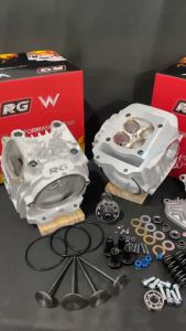 ฝาสูบ4วาล์วพร้อมอุปกรณ์ขนาดวาล์ว24/27 25/28 27/30   WAVE125  (ทุกรุ่น)WAVE125/R/S/i /MSX/WAVE125-I NEW  ฝา4วาล์ว WAVE125 บ่าวาล์ว+หลอดวาล์วพิเศษ(ทองเหลือง)