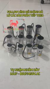 (CAPA) TỤ NGẬM NHÔM DÂY NARUBI 10UF - 80UF/450V.AC HÀNG KOREA CHẤT LƯỢNG CAO