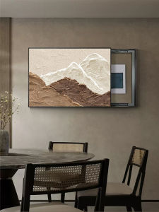 Modern Simplified Mountain Back Decorative Painting Electric Meter Box Decoration Artwork for Restaurant Dining Hall Wall