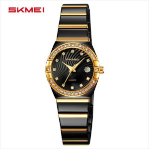 SKMEI 2342 Jam Tangan Wanita Original Cantik Permata Stainless Steel Anti Air