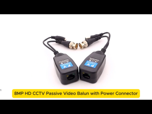 8MP Passive Video Balun HD-CVI/TVI/AHD/CVBS Passive Video Balun 8MP with Power Connector and RJ45 UTP CAT5/CAT5e/CAT6