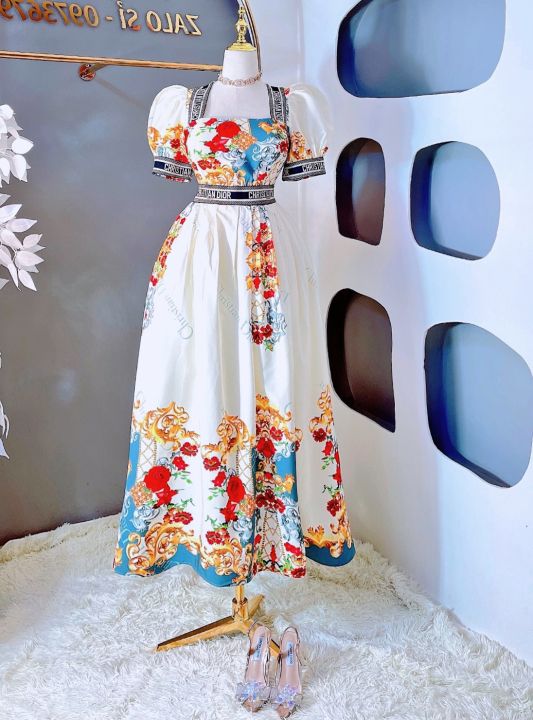 FLORAL PADDED VIETNAM MAXI DRESS | Lazada PH