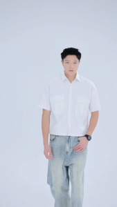 ManStyle-a New Arrival Box Shirts for Men 5 Colors Short Sleeve Polo Plain Cotton Loose Style