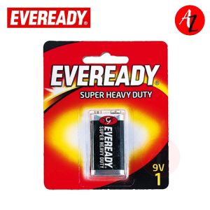 Eveready EV-9V Super Heavy Duty Battery 9V Long-Lasting Power for Smoke Alarms Toys Clocks Flashlights and Electronic Devices