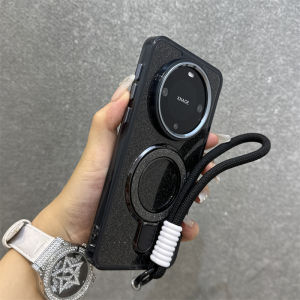 Huawei Mate 60 pro Acrylic Phone Case with Hand Strap Magnetic Absorption High-End Feelings Protective Cover for Mobile Phones