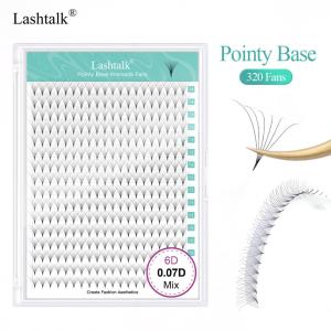 Lashtalk sắc nét hẹp thân PREMADE người hâm mộ lông mi nối dài 4D 5D 6D 7D 8D 9D 10D mỏng nhọn cơ sở người hâm mộ Nga khối lượng trang điểm chuyên nghiệp từ nagaraku