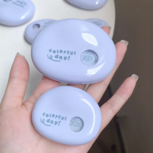 Xixi Novo Light Blue White Translucent Powder Cake Long-lasting Makeup Setting Powder Brightening Skin Tone Contouring