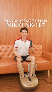Máy Massage Chân Mát Xa bàn Chân Và Bắp Chân Nikio NK-187 - Công Nghệ Túi Khí Nắn Bóp Nhẹ Nhàng Hỗ Trợ Điều Trị Suy Giãn Tĩnh Mạch Chân