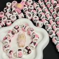 Sweet Cool Pink Coffee Beaded Bubble Bobble Heavy Oil Hand Painted DIY Cute Particle Mobile Phone Chain Acrylic Fashion Jewelry. 